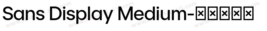 Sans Display Medium字体转换